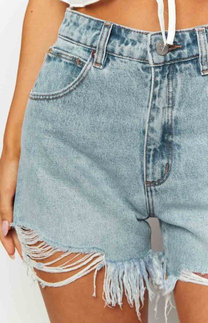 Abrand Venice Short Vintage Blue Suzie Rip Shorts-Vavasi.All Rights Reserved.