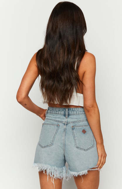 Abrand Venice Short Vintage Blue Suzie Rip Shorts-Vavasi.All Rights Reserved.