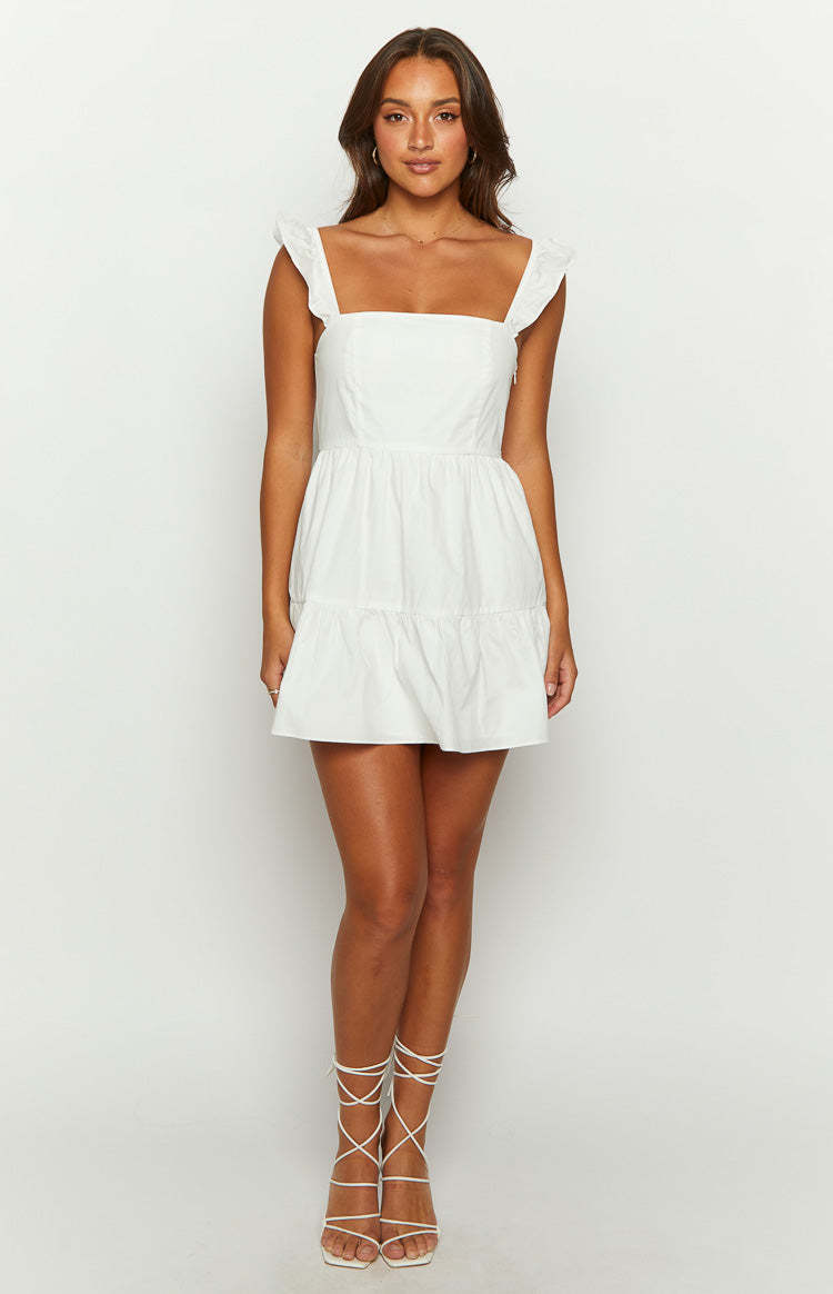 Adair White Mini Dress-Vavasi.All Rights Reserved.