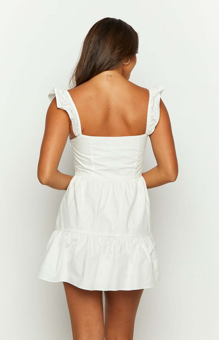 Adair White Mini Dress-Vavasi.All Rights Reserved.