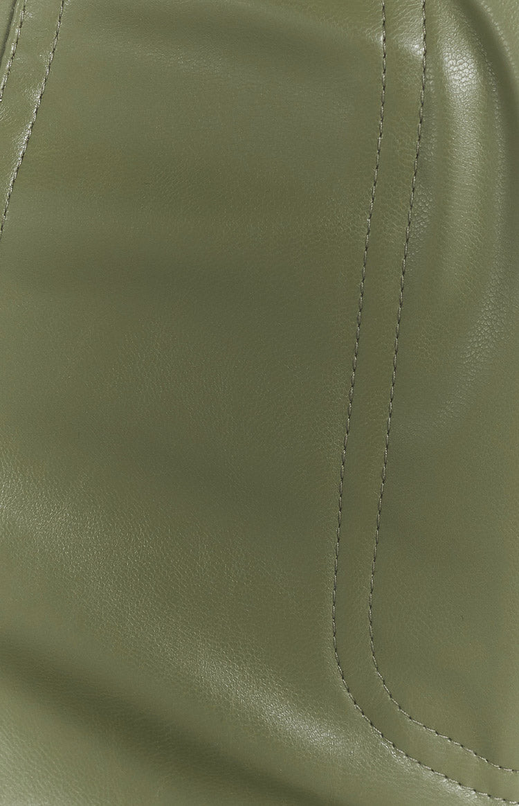 Addie Green PU Pants-Vavasi.All Rights Reserved.