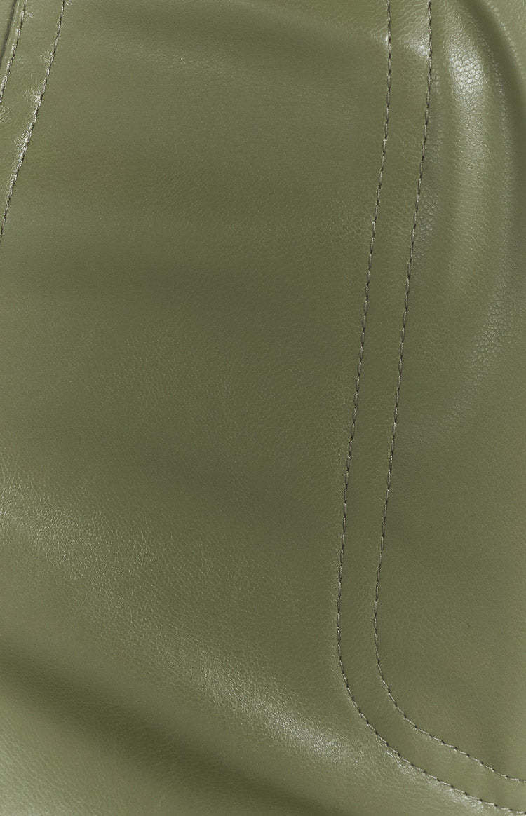 Addie Green PU Pants-Vavasi.All Rights Reserved.