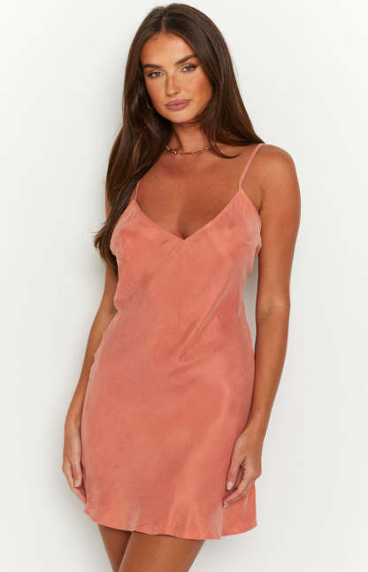 Adie Orange Cross Back Tie Mini Dress-Vavasi.All Rights Reserved.