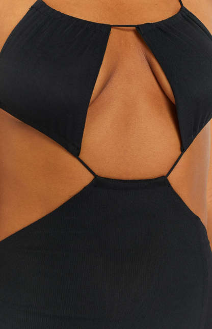 Adelita Black Midi Dress-Vavasi.All Rights Reserved.