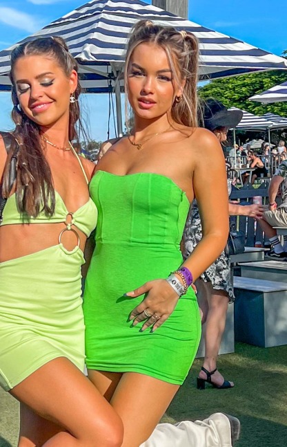Adored Green Strapless Mini Dress-Vavasi.All Rights Reserved.