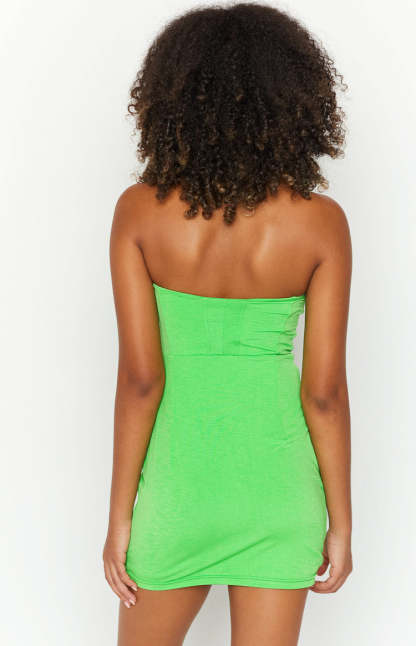 Adored Green Strapless Mini Dress-Vavasi.All Rights Reserved.