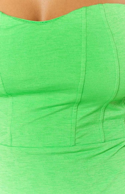 Adored Green Strapless Mini Dress-Vavasi.All Rights Reserved.