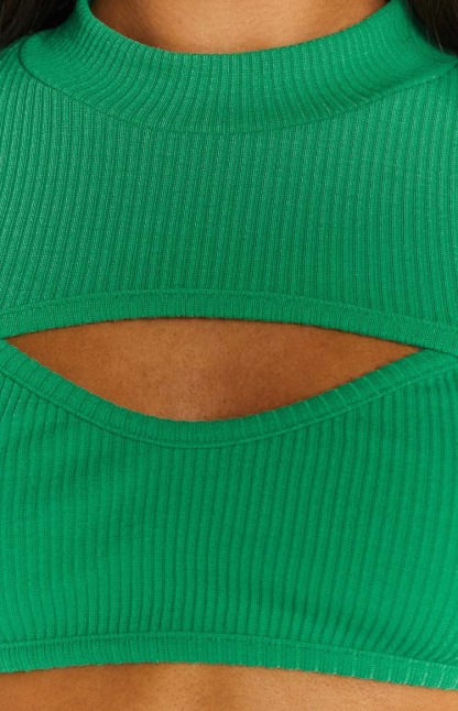 Adventure Green Rib Top-Vavasi.All Rights Reserved.