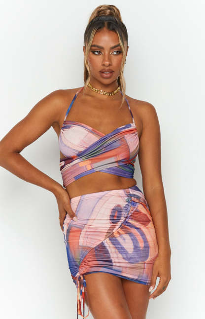 Aimee Multi Mini Skirt-Vavasi.All Rights Reserved.