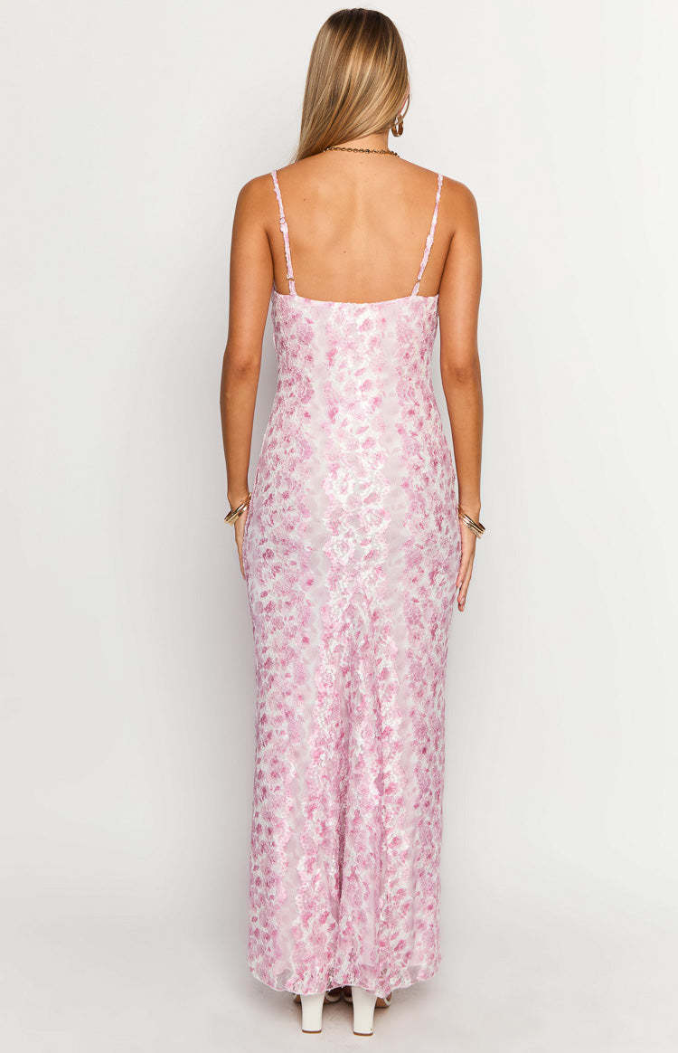Alanna Pink Lace Maxi Dress-Vavasi.All Rights Reserved.