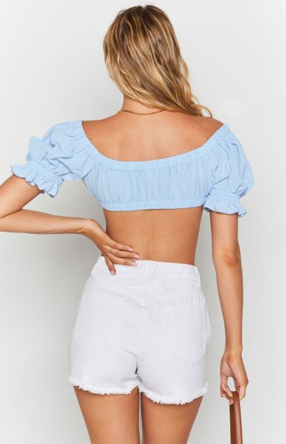 Alannah Crop Top Pastel Blue-Vavasi.All Rights Reserved.