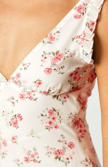 Albie White Floral Mini Dress-Vavasi.All Rights Reserved.