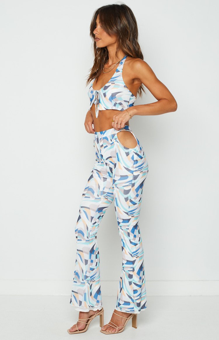 Alessia Multi Print Mesh Pants-Vavasi.All Rights Reserved.