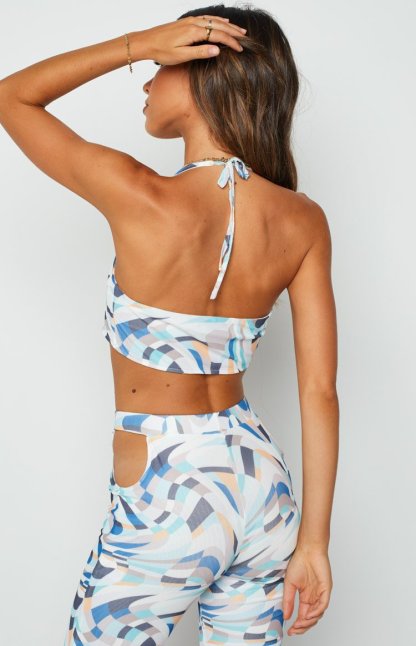 Alessia Multi Print Mesh Top-Vavasi.All Rights Reserved.