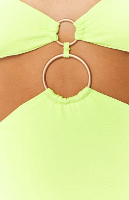 Alexi Lime Halter Mini Dress-Vavasi.All Rights Reserved.