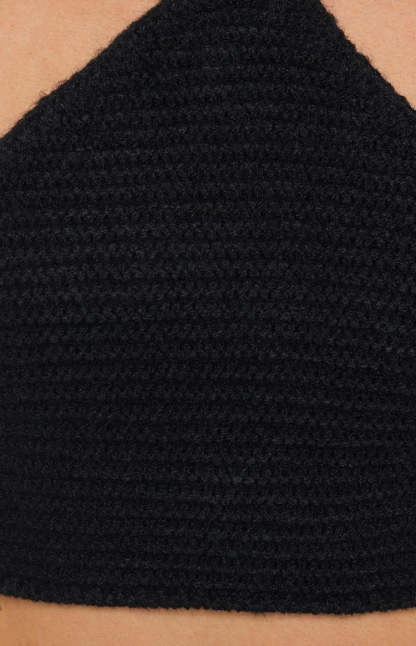 Aleya Crochet Top Black-Vavasi.All Rights Reserved.