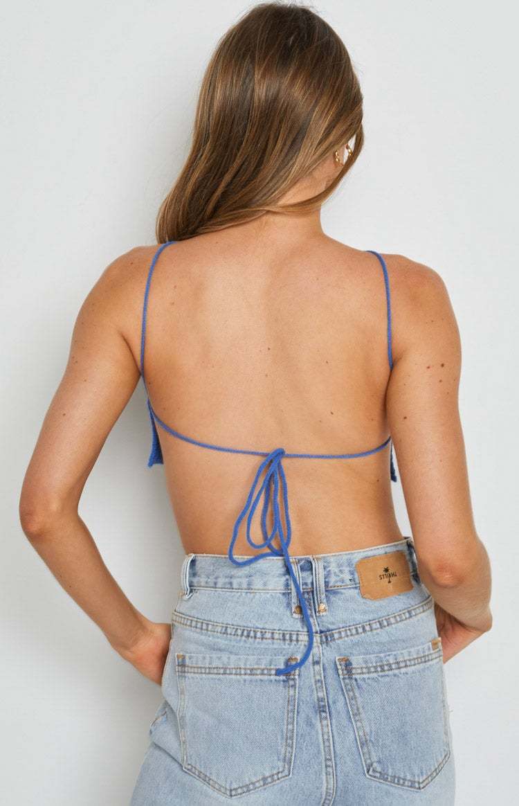 Aleya Crochet Top Blue-Vavasi.All Rights Reserved.