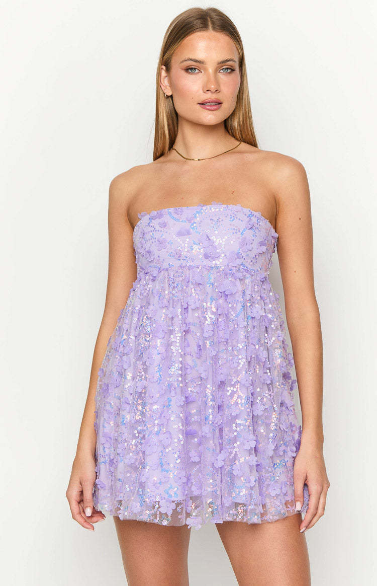 Alison Purple Mini Dress-Vavasi.All Rights Reserved.
