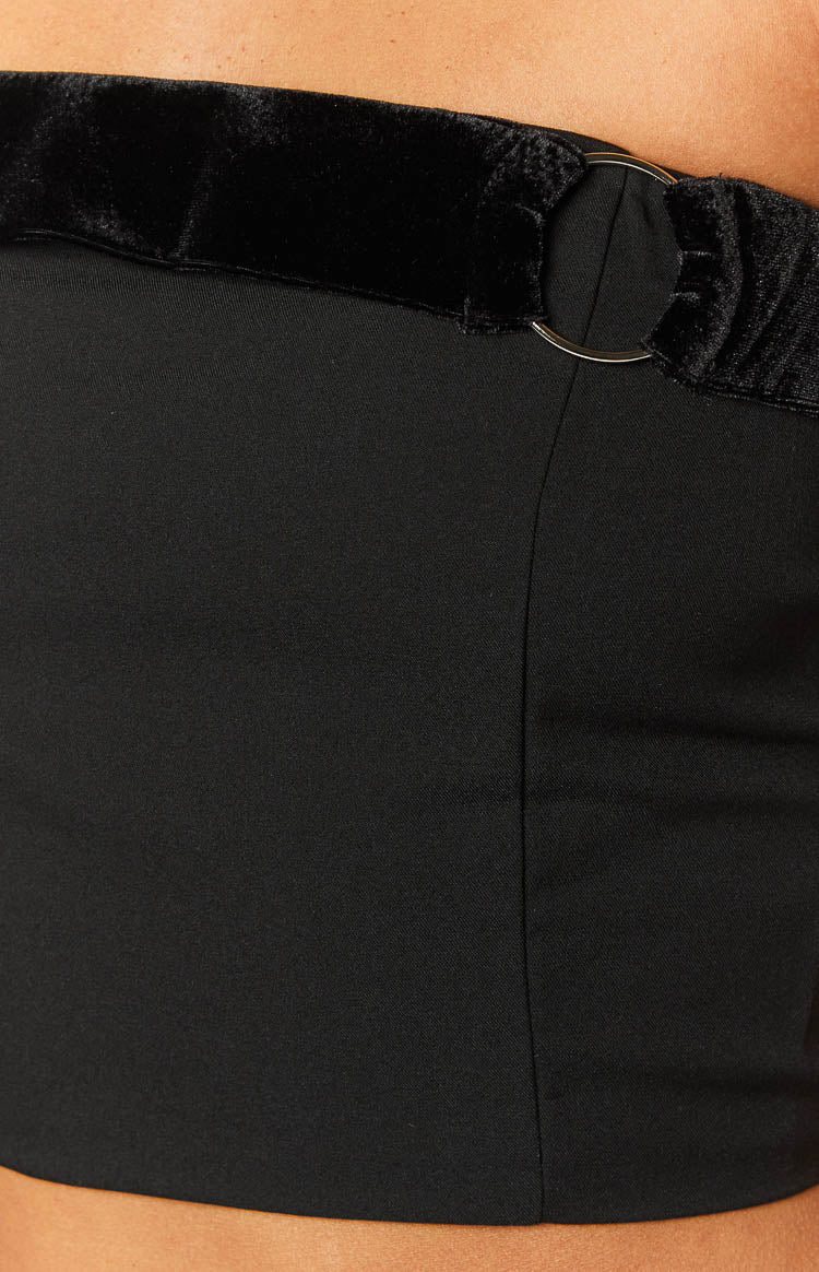 Alistair Black Strapless Belt Top-Vavasi.All Rights Reserved.