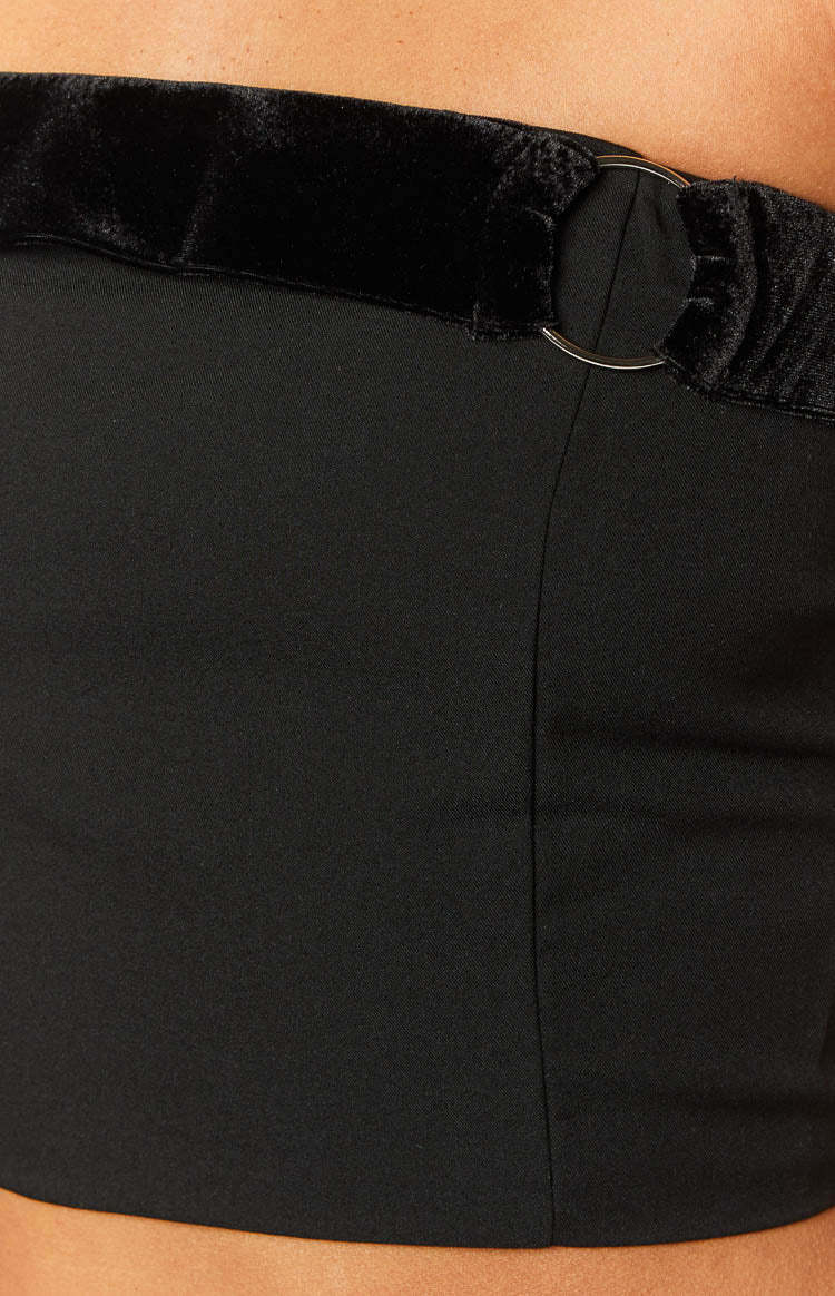 Alistair Black Strapless Belt Top-Vavasi.All Rights Reserved.