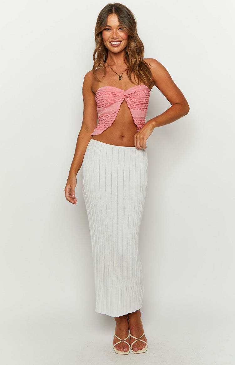 Allie Pink Strapless Top-Vavasi.All Rights Reserved.