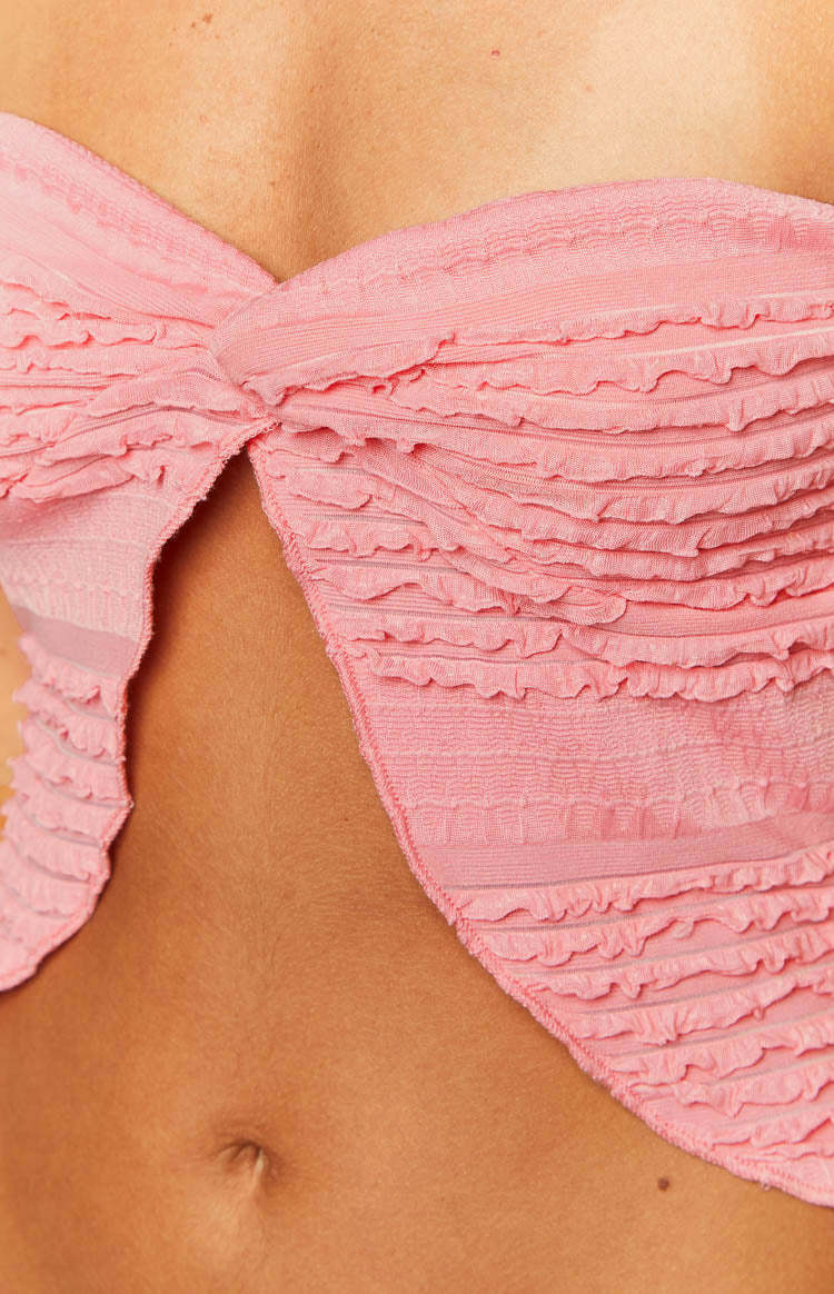 Allie Pink Strapless Top-Vavasi.All Rights Reserved.