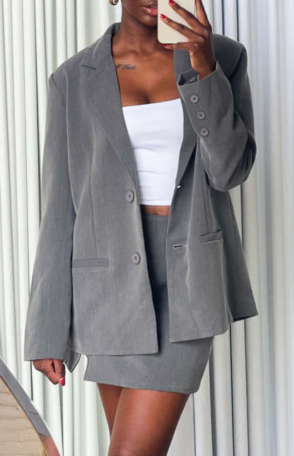 Allure Grey Blazer-Vavasi.All Rights Reserved.