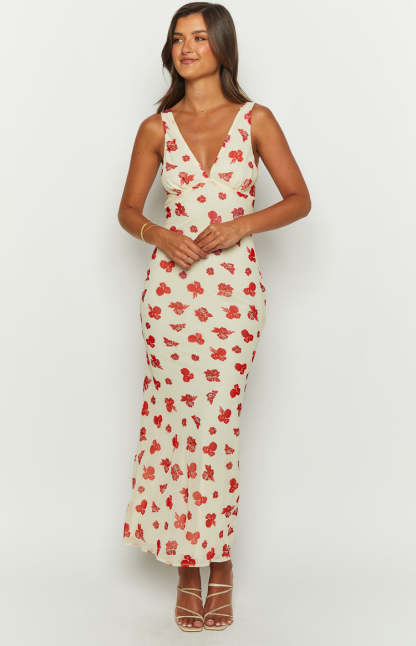 Alonica Rosie Cream Maxi Dress-Vavasi.All Rights Reserved.
