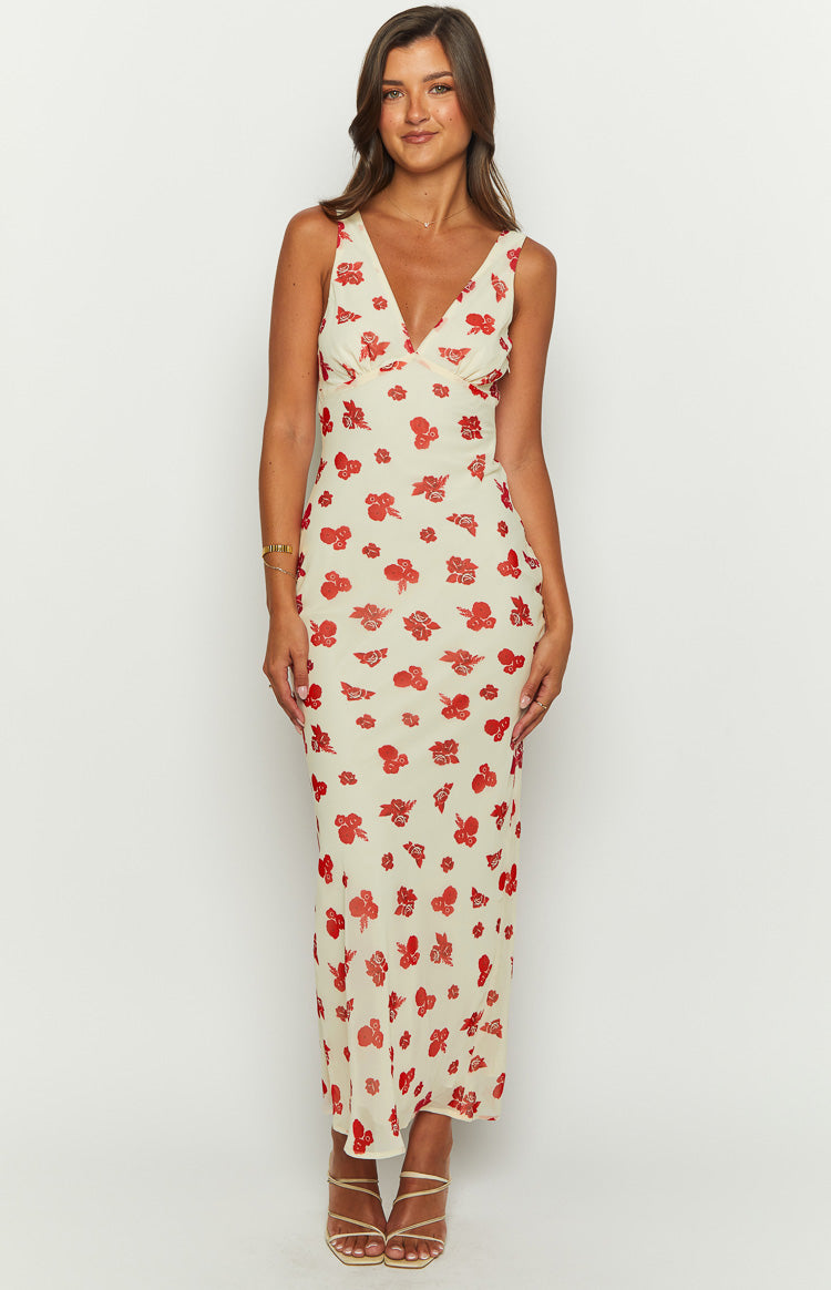 Alonica Rosie Cream Maxi Dress-Vavasi.All Rights Reserved.