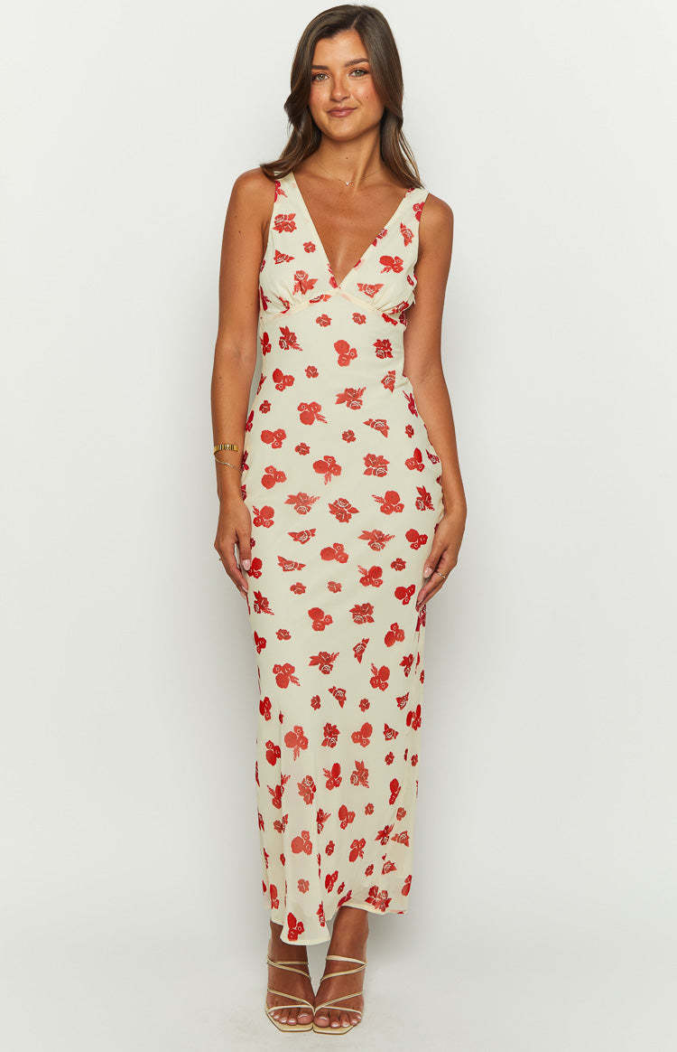 Alonica Rosie Cream Maxi Dress-Vavasi.All Rights Reserved.