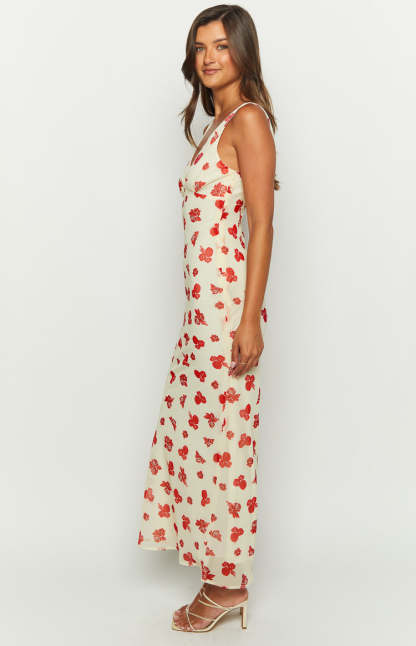 Alonica Rosie Cream Maxi Dress-Vavasi.All Rights Reserved.