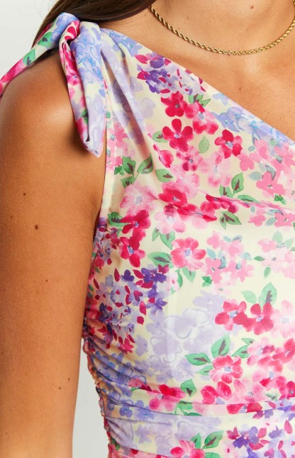 Alyse Pink Chiffon Mini Dress-Vavasi.All Rights Reserved.