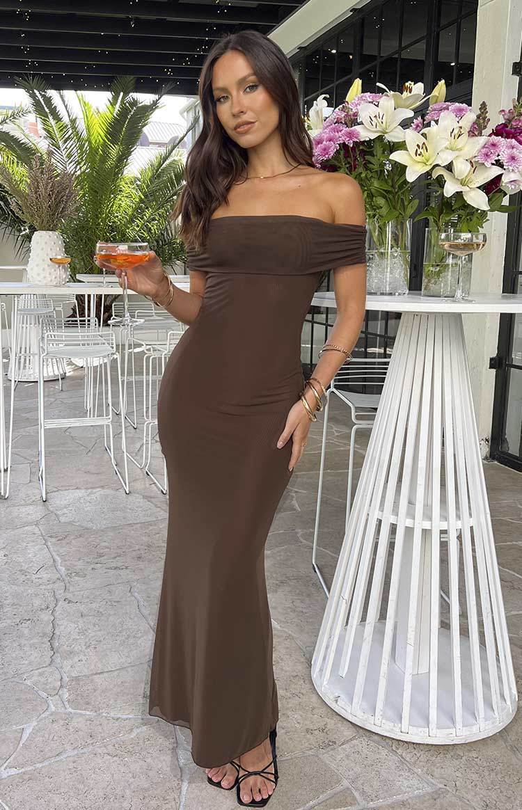 Amabella Brown Maxi Dress-Vavasi.All Rights Reserved.