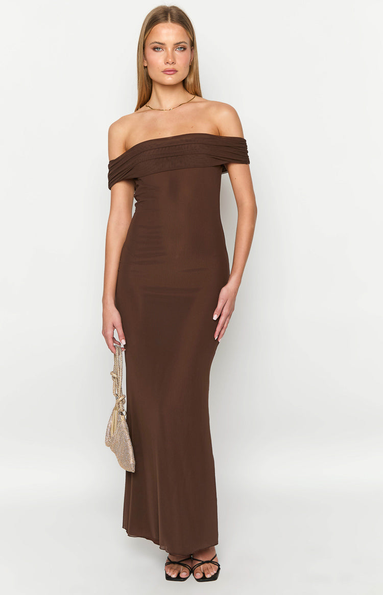 Amabella Brown Maxi Dress-Vavasi.All Rights Reserved.