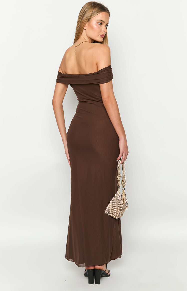 Amabella Brown Maxi Dress-Vavasi.All Rights Reserved.