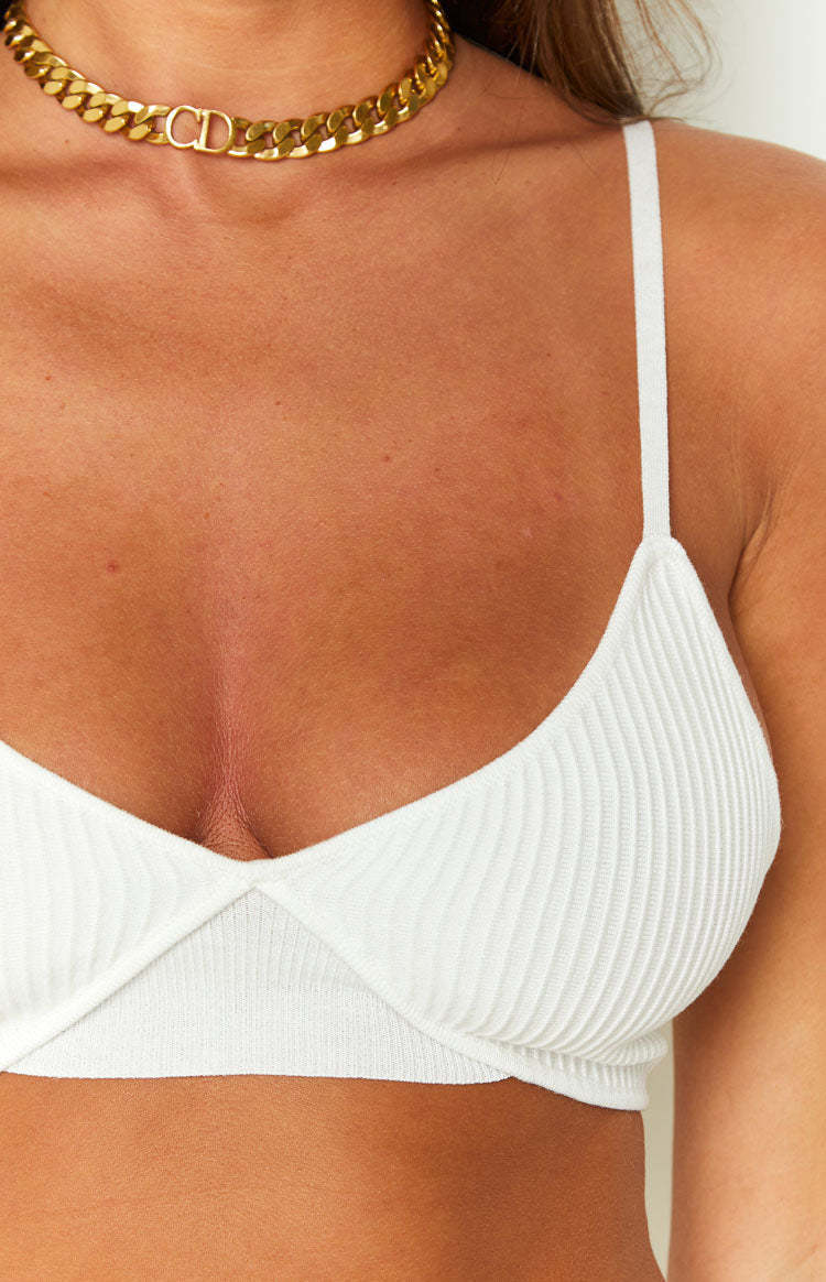Amallie White Bralette Top-Vavasi.All Rights Reserved.