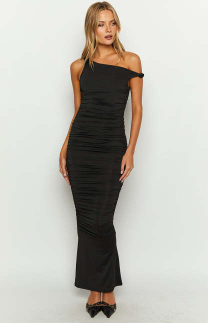 Amar Black Maxi Dress-Vavasi.All Rights Reserved.