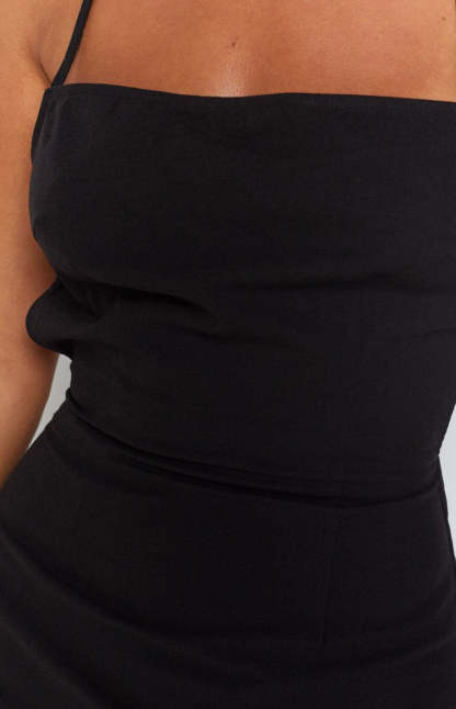 Amara Backless Mini Dress Black-Vavasi.All Rights Reserved.