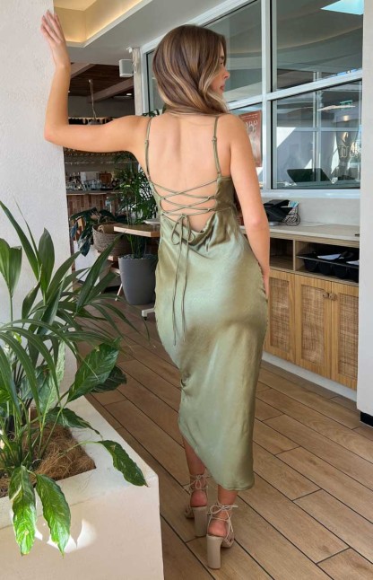 Amaryllis Dress Khaki-Vavasi.All Rights Reserved.