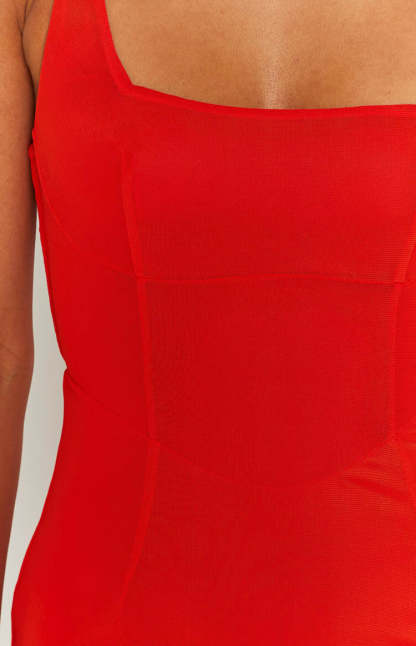 Amber Red Corset Formal Maxi Dress-Vavasi.All Rights Reserved.