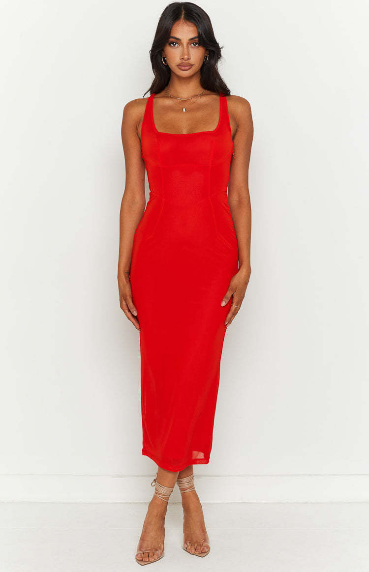 Amber Red Corset Formal Maxi Dress-Vavasi.All Rights Reserved.