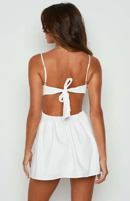 Amorgos White Mini Dress-Vavasi.All Rights Reserved.