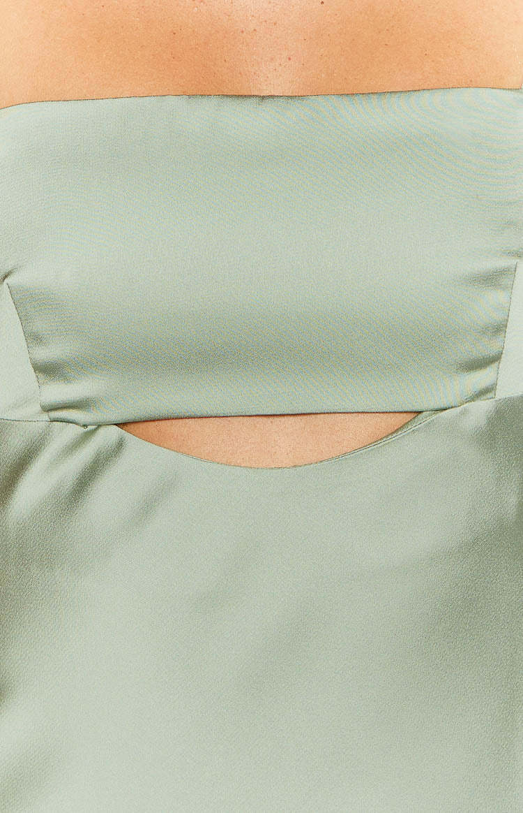 Amour Sage Satin Maxi Dress-Vavasi.All Rights Reserved.