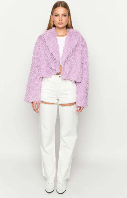 Amy Purple Fringe Jacket-Vavasi.All Rights Reserved.