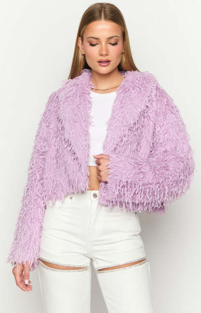 Amy Purple Fringe Jacket-Vavasi.All Rights Reserved.
