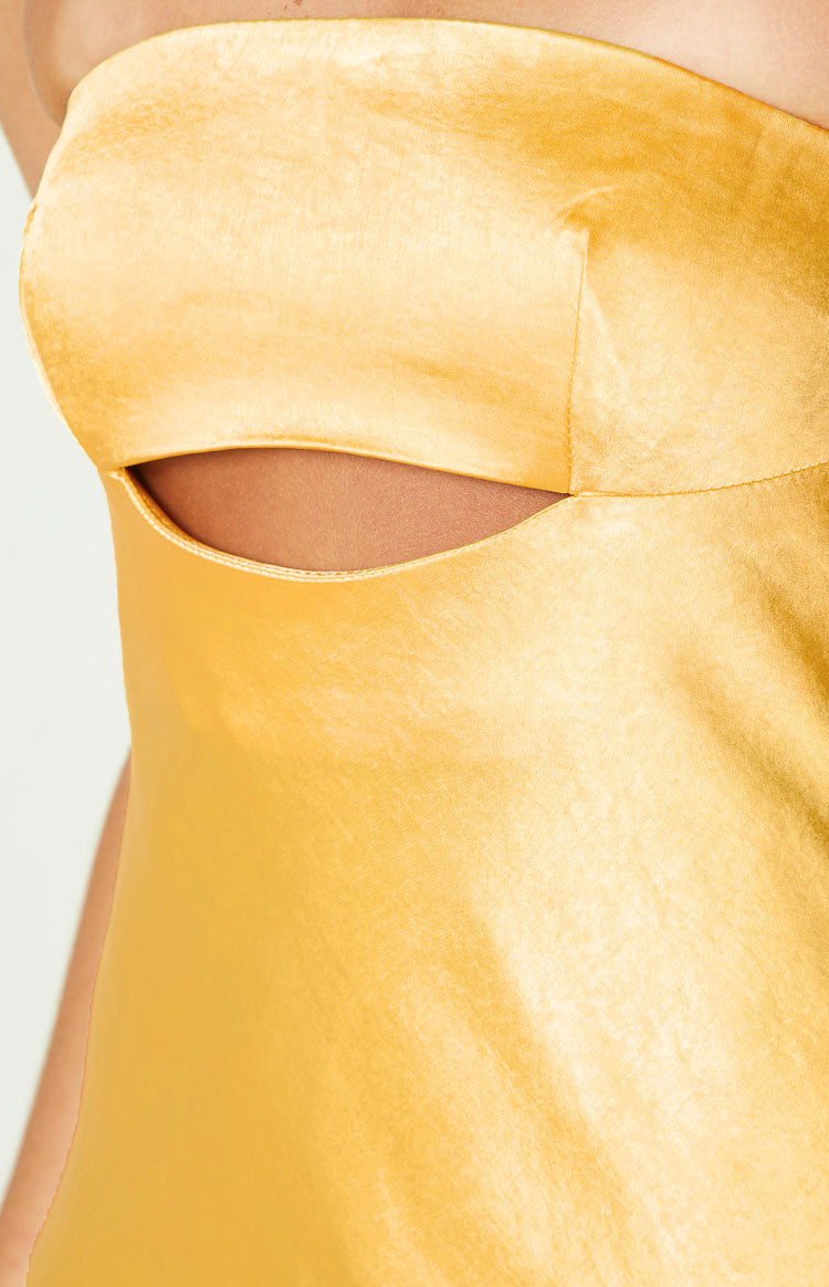 Anais Yellow Mini Dress-Vavasi.All Rights Reserved.