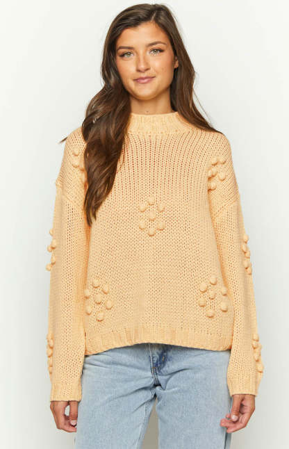Andrina Yellow Knit Jumper-Vavasi.All Rights Reserved.