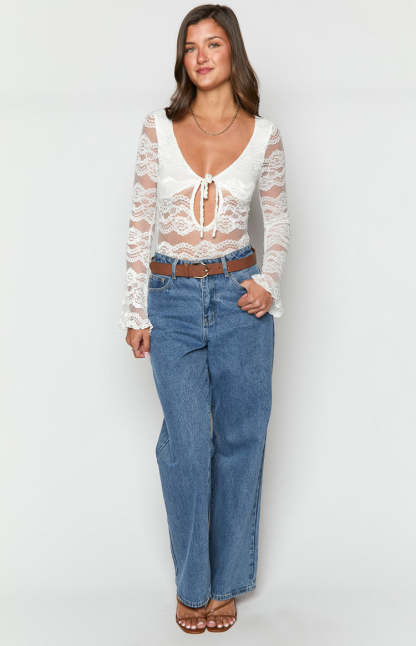 Angel White Lace Bodysuit-Vavasi.All Rights Reserved.