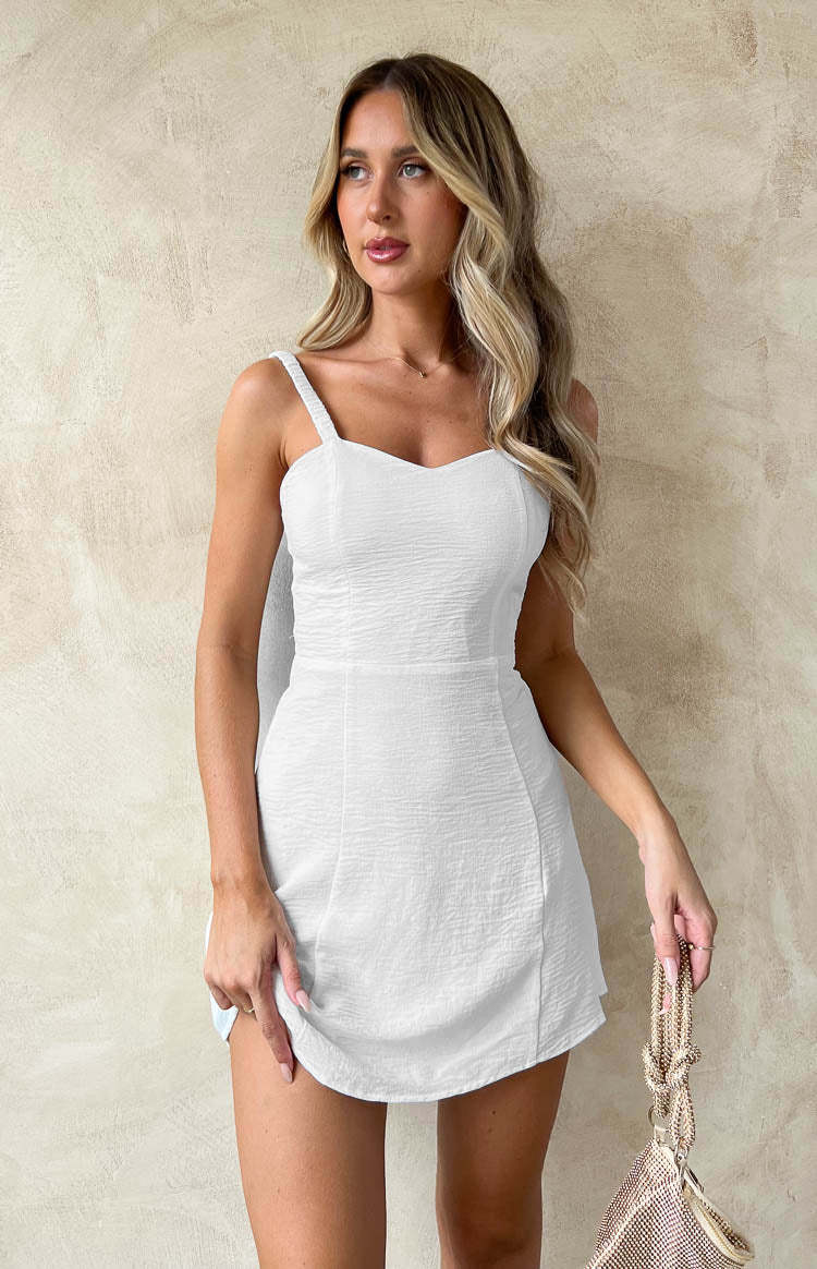Angel Wings White Mini Dress-Vavasi.All Rights Reserved.