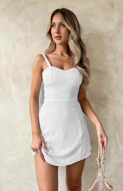 Angel Wings White Mini Dress-Vavasi.All Rights Reserved.